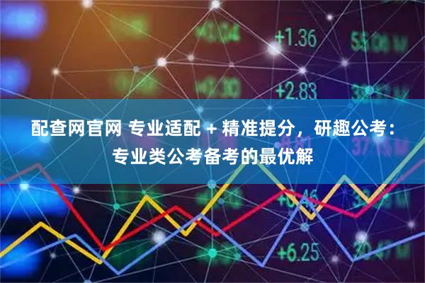 配查网官网 专业适配 + 精准提分，研趣公考：专业类公考备考的最优解